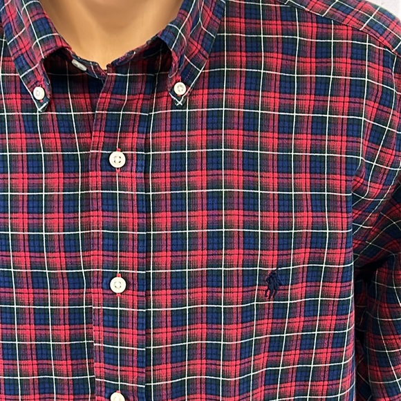 Ralph Lauren long sleeve button down collar shirt.  XL - Picture 4 of 7